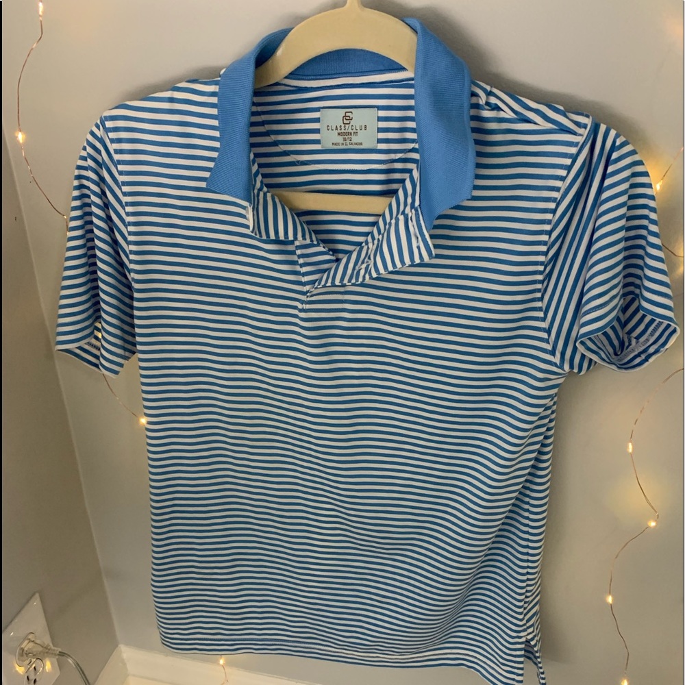 Kids blue striped shirt